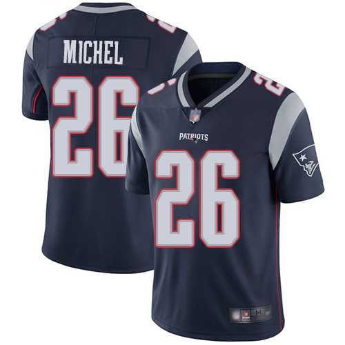 New England Patriots Football #26 Vapor Untouchable Limited Navy Blue Men Sony Michel Home NFL Jersey